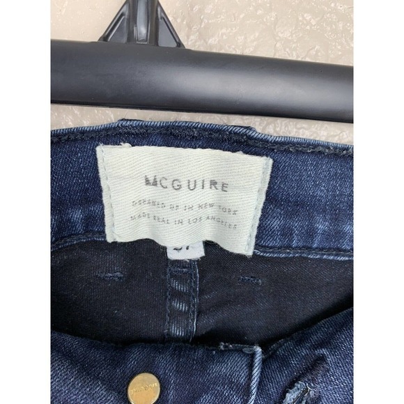 McGuire Ankle Skinny Jeans Size 27 Dark Wash Mid Rise Puckering - Picture 3 of 6
